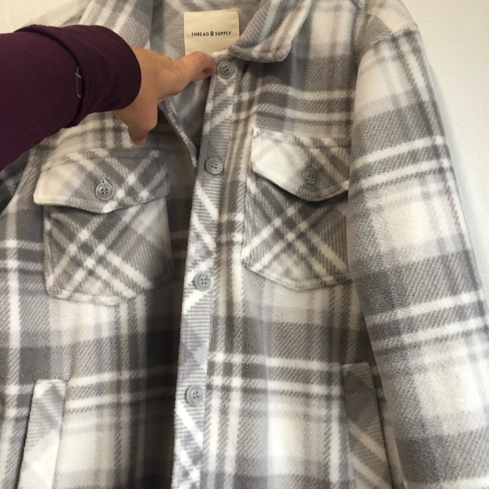 Thread & Supply flannel Shacket jacket oversized … - image 2